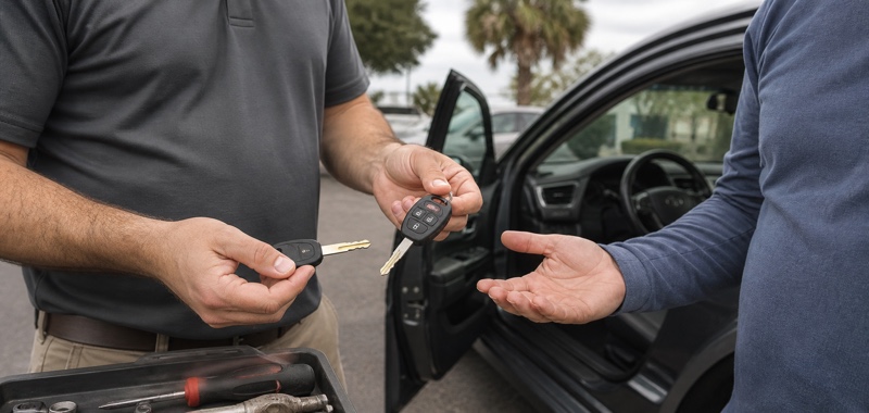 Traditional and transponder keys in Orlando, Florida.