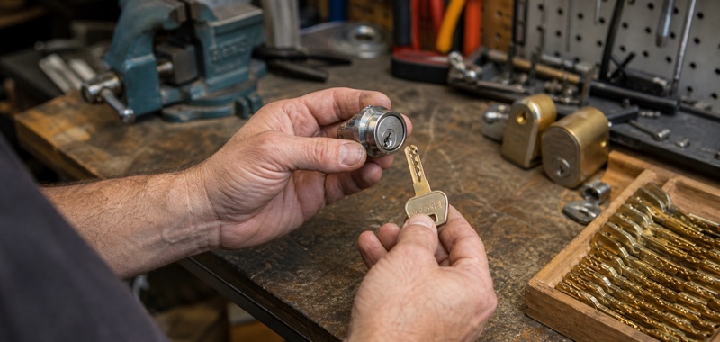 Restricted keyway cylinder in Orlando, Florida.