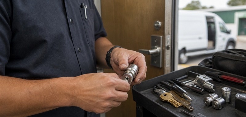 Interchangeable core cylinder in Orlando, Florida.