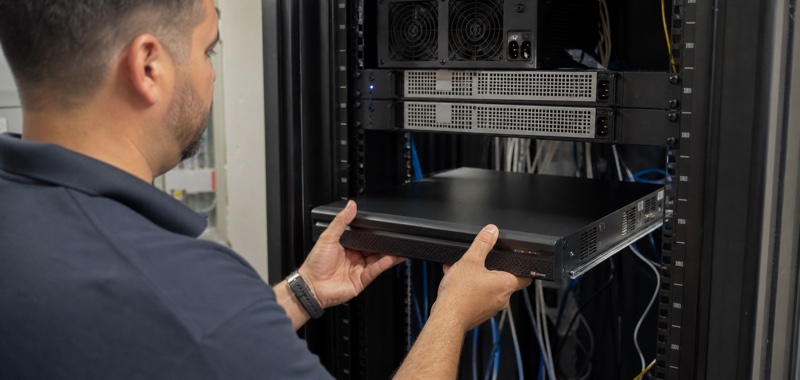 NVR recorder rack in Orlando, Florida.