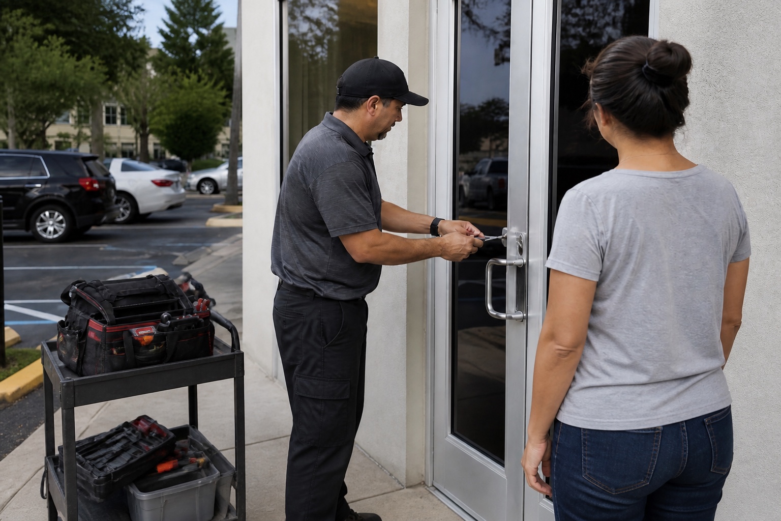 Storefront & access-controlled entry in Orlando, Florida.