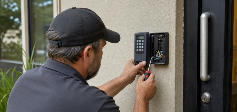 Card reader / access panel in Orlando, Florida.