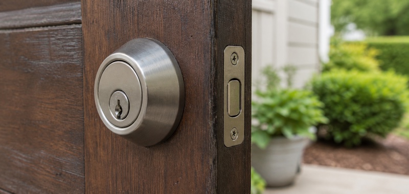 Deadbolt closeup in Orlando, Florida.