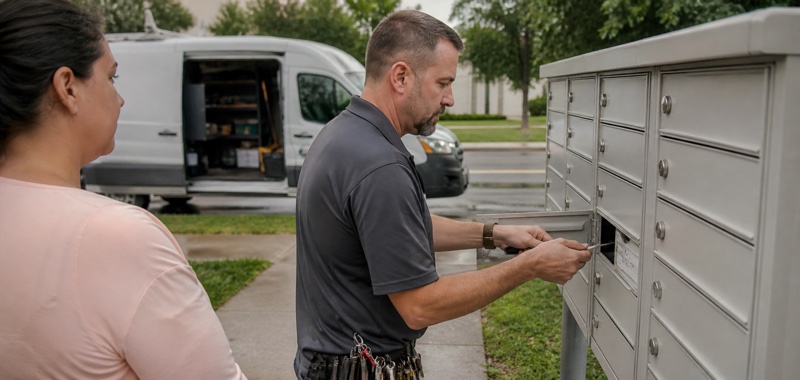 Mailbox and specialty key set in Orlando, Florida.