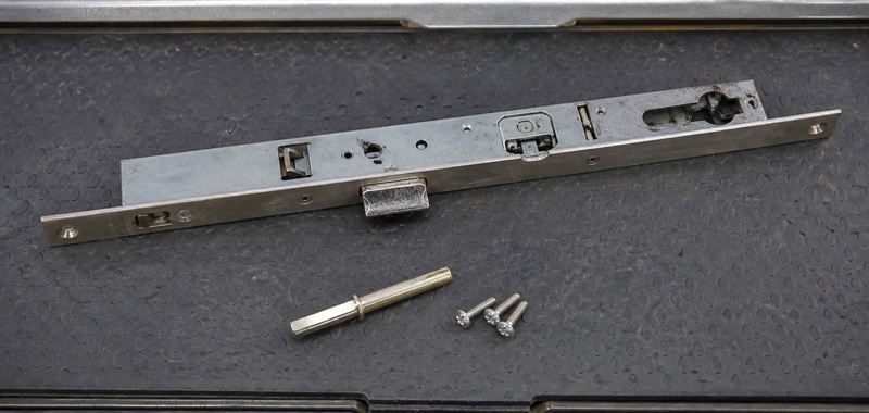 Multi-point patio door lock gearbox in Orlando, Florida.